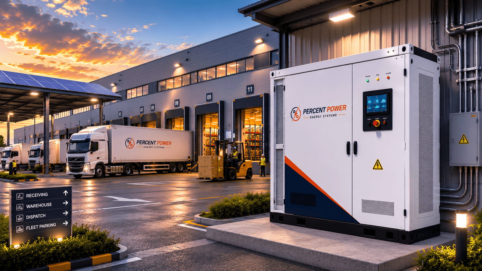 Warehouse energy storage application